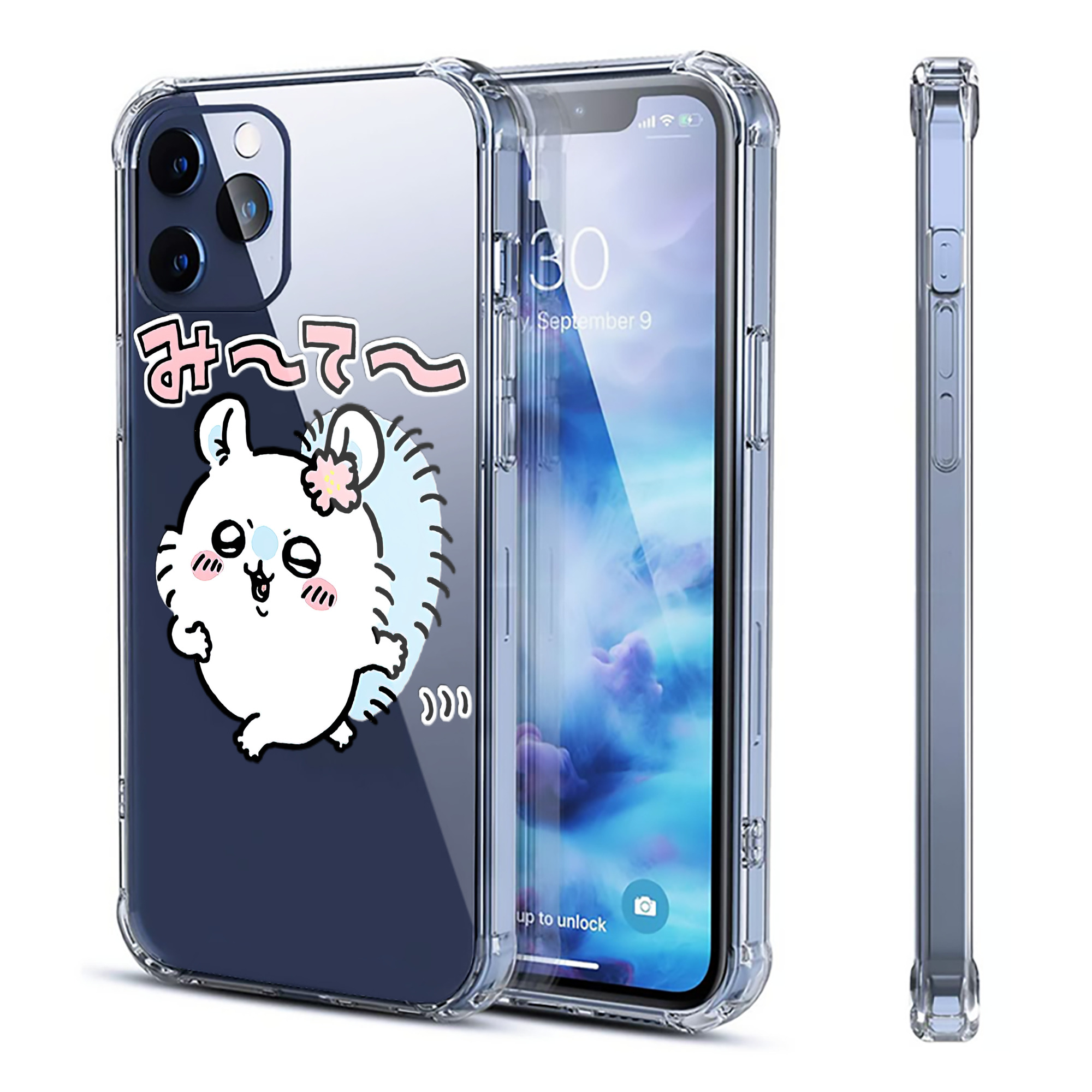 （画像用） ちいかわ モモンガ Chii-kawa Momonga 【iPhone 12シリーズ対応】透明スマホケース（クリアソフトケース）